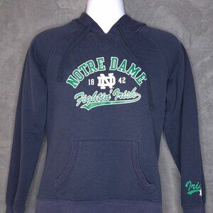 Notre Dame Fighting Irish Youth Champion Navy Hoodie Medium Shamrock Logo